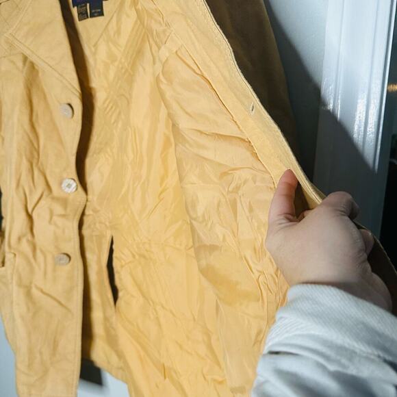 Vintage 80s Discovery by Silton Tan Button Front Quilted Jacket Size 42 - Picture 5 of 8